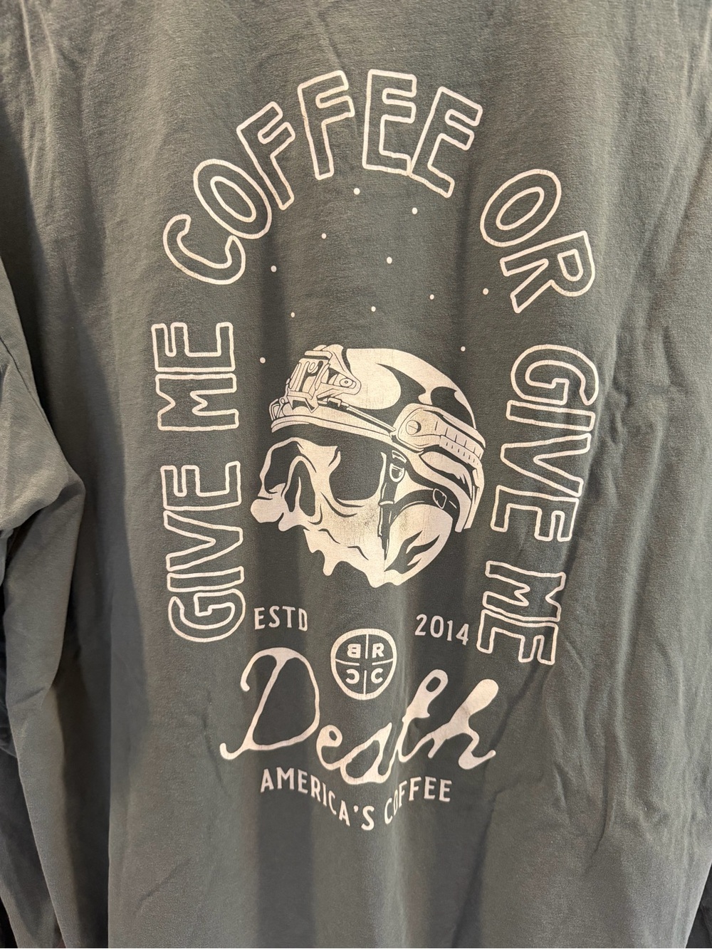Black Rifle Coffee Co. Olive Green Long Sleeve Graphic T-shirt 3XL